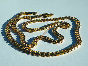 yzWG[EANZT[ `FCRA[AVGCILV_u}COhvPIchaine collier 51 cm acier inoxydable maille gourmette 4 mm dore plaque or