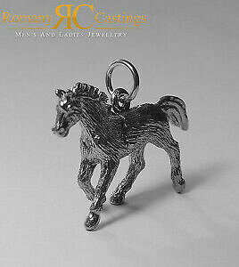 �y���������z�W���G���[�E�A�N�Z�T���[ �X�^�[�����O�V���o�[�y���_���g�W�����v�����Ocavallo con trama ciondolo in argento sterling 925 con anello di salto 85g 32 x 25 mm