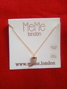 yzWG[EANZT[ hlbNXy_gcFRjAL[ubLmeme london collana con pendente del dente, placcata in oro 18 ct con zerconia cubo