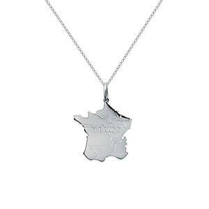 yzWG[EANZT[ RA[JghtXAAW}bVt[IVcollier carte de france en argent massif longueur au choix 45cm ou 50cm