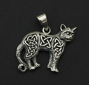 yzWG[EANZT[ Pgy_gPgAChgPg\bhVo[ciondolo celtic gatto celtico irlandese triquetra argento massiccio 925 5g 26374