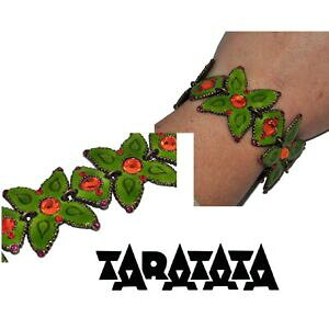 yzWG[EANZT[ uYAeB[NIWO[Lu[VuXbgtaratata grandi braccialetto in bronzo antico posta elettronica verde arancione