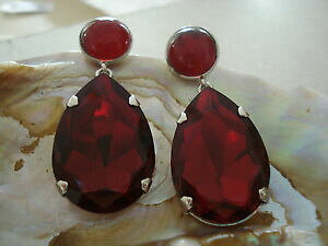 yzWG[EANZT[ XtXL[NX^delizioso rossoaccecanti orecchio spina orecchiopensile profondo rosso swarovskicristallo