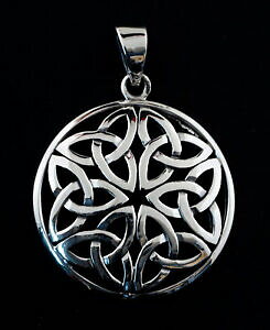 yzWG[EANZT[ PggPgy_g\bhVo[ciondolo celtico triquetra nodo, argento massiccio 925 6g k97 25427