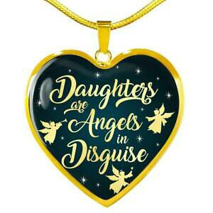 yzWG[EANZT[ XeXn[gS[hy_gdaughter figlia sono angeli in disguise acciaio inox o 18k cuore oro ciondolo