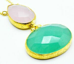 yzWG[EANZT[ ACXJZhj[NH[cS[hv[gZ~vVXWFXg[nhChaylas calcedonio quarzo 21ct placcato oro semi preziosi gemstonehandmade in