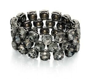 yzWG[EANZT[ tBIbt@bVubNNX^S[hbLuXbgXgb`uXbgfiorelli fashion nero cristallo oro placcato braccialetto stretch