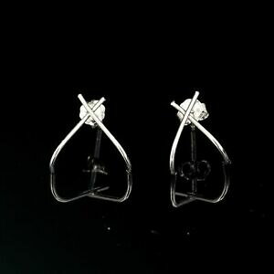 yzWG[EANZT[ \bhVo[NXVvVFCvptCOorecchini a perno pulci argento massiccio 925 croce x forma semplice cy3