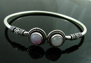 yzWG[EANZT[ Vo[bL[YNH[cWbhuXbgt@bVWG[925 placcato argento rosa rosequartz gemma bracciale rigido moda jewelry 3256