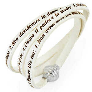 yzWG[EANZT[ uXbgzCgbracciale amen 10 comandamenti bianco ita