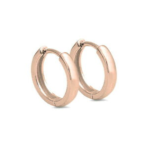 yzWG[EANZT[ [YS[hbLfUCX^[OVo[i[t[vCO14k rosa placcato oro design argento sterling stretto orecchini a cerchio 10mm