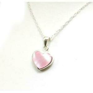 yzWG[EANZT[ n[gy_ggbNK[YVo[X^[OsN}U[Iup[lbNXtoc ragazze argento sterling rosa madreperla collana con pendente a cuore 356c