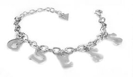 【送料無料】ジュエリー・アクセサリー チャームブレスレットシルバーブレスレットアクセサリーguess follow my charm bracelet l accessorio bracciale silver argento nuovo