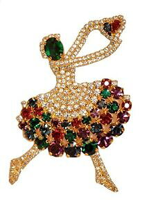 �y���������z�W���G���[�E�A�N�Z�T���[ �n�[�g�X�g���X�s���n���h���B���e�[�W�t�����X�N�`���[���o�����[�i�K�[��vintage francese couture ballerina bambina che contiene un cuore strass pin mano