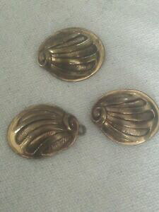 �y���������z�W���G���[�E�A�N�Z�T���[ �u���[�V���G�u�[�N���Z�C���`���A�A�[���f�R�A���u�����Y�I�E���C�g���R�L���[�W��broche et boucle ceinture art deco en bronze ou laiton forme coquillage