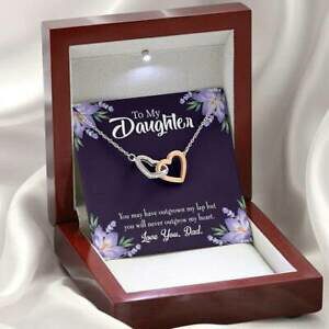 �y���������z�W���G���[�E�A�N�Z�T���[ �J�[�h�l�b�N���Xmai troppo grande per dads cuore figlia keepsake scheda inseparabili collana