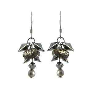 yzWG[EANZT[ X^[OC[Vo[[t[hbvCOcorti fiore goccia orecchini con argento sterling fili moonflower con