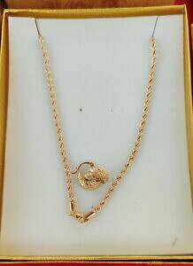 yzWG[EANZT[ p[ZbgXgOlbNXnhobOCOI[S[hbLparure donna set collana a corda e orecchini a borsetta tutto placcato oro 18kt