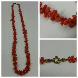 �y���������z�W���G���[�E�A�N�Z�T���[ �T���S�R�[�����`�F�[��bellissima antica coralli catena catena rosso corallo 54 cm di lunghezza