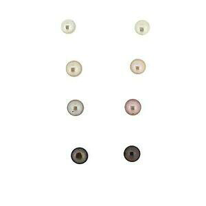 yzWG[EANZT[ Vo[X^[OtbVEH[^[p[{COgbNZbgtoc set di 4 argento sterling acque dolci perle 6mm orecchini a lobo