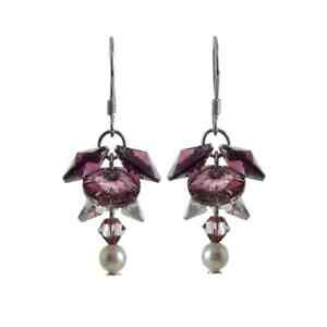 �y���������z�W���G���[�E�A�N�Z�T���[ �X�^�[�����O���C���[�V���o�[�I�[���h���[�Y�h���b�v�C�������Ocorti fiore goccia orecchini con argento sterling fili antico rosa con