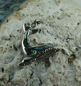 yzWG[EANZT[ X^[OVo[NWy_gpEAVFsterling argento ciondolo balena con paua conchiglia cetacei