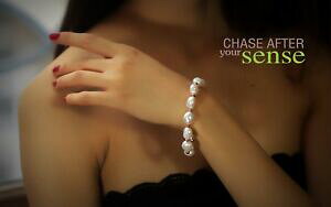 yzWG[EANZT[ uAgzCgobNr[YuXbghbvbraccialetto di perline da coltivazione barocco bianco brillante goccia a 14k gf