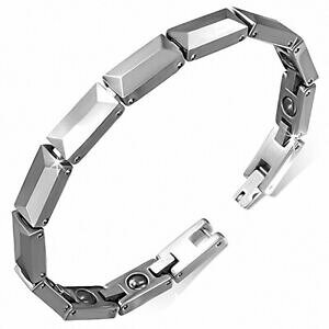 【送料無料】ジュエリー・アクセサリー パンサーメッシュタングステンメンズブレスレットbracciale uomo in tungsteno magnetico a maglie pantera