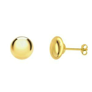 yzWG[EANZT[ gbNCG[S[h{^[uCOgo^tCtoc 9ct oro giallo 7mm bottone orecchini a lobo con farfalla retro