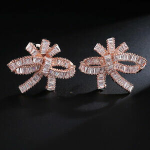 yzWG[EANZT[ COS[f[YS[horecchini dorato rosa enorme fiocco farfalla e oro cz matrimonio g6 186