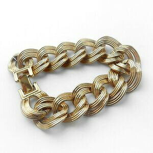 yzWG[EANZT[ Be[WS[hN`F[uXbgvintage oro monet bracciale catena di collegamento