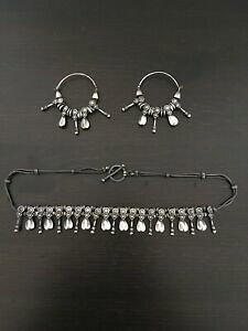 yzWG[EANZT[ lbNXCOZbgBe[WVo[obOhbvy_gtutti i santi veda collana e orecchini set amp; borsa vintage argento goccia ciondoli