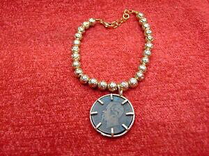 yzWG[EANZT[ uX^uXbgBbgAeB[NRCy_gG}Zgbracciale in metallo ottonato ciondolo antica moneta vitt eman ii 5 cent1861