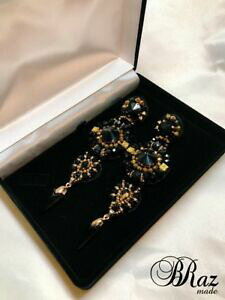 yzWG[EANZT[ ubNNX^XtXL[nhChCOnero cristalli swarovski handmade earrings