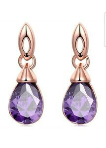 yzWG[EANZT[ j[NX^XtXL[AWXgCOnuova cristallo swarovski ametista orecchini rrp  254