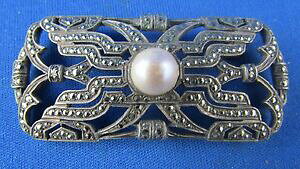 yzWG[EANZT[ u`FGAWFg}bVt|CRTOGCXg[G|bNA[fRbroche en argent massif poincon sanglier strass perle epoque 1920 art deco