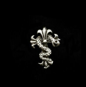 yzWG[EANZT[ SVbNy_gVo[NXyehNciondolo gotico croce e serpente in argento 925 peterandclo k59 6928