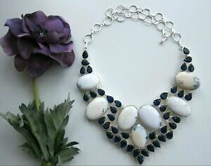 yzWG[EANZT[ NX^Tt@CArulbNXcristallo zaffiro sp bib dichiarazione grande collana