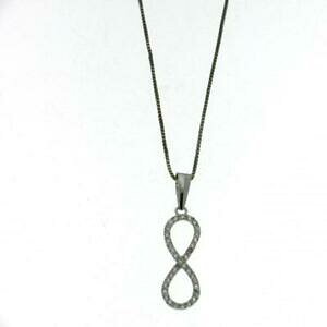 yzWG[EANZT[ y_gAVo[CtBjeBy_guciondolo infinito vero argento 925 brillanti bianchi infinity pendente amore