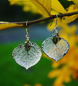 �y���������z�W���G���[�E�A�N�Z�T���[ �V���o�[�C�������O�G�X�yargento orecchini espe foglie vere