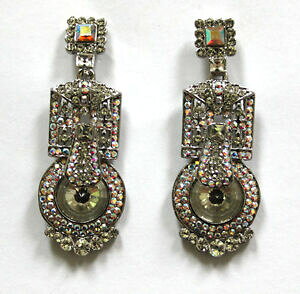 �y���������z�W���G���[�E�A�N�Z�T���[ �o�g���[�E�B���\���N���A�N���X�^���A�[���f�R�X���[���j���[�C�������Obutler e wilson chiaro ab crystal art deco orecchini small nuova