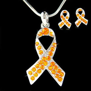 yzWG[EANZT[ XtXL[NX^ZbgCOlbNX{leucemia rene cancro nastro in swarovski cristallo set orecchini collana