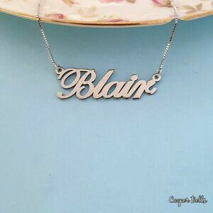 �y���������z�W���G���[�E�A�N�Z�T���[ �V���o�[�l�[���l�b�N���X�N���X�}�X�l�b�N���Xcollana con nome in argento, ordinare qualsiasi nome collana con il tuo nome sopra natale