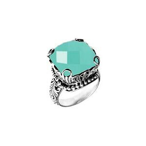 yzWG[EANZT[ O[JZhj[X^[OVo[Oanello argento sterling con verde chalcedoney ar6111chg178cm
