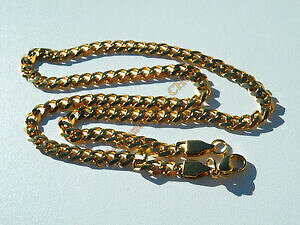 yzWG[EANZT[ `FCRA[sAAVGCILV_uhvP}COchaine collier 51 cm pur acier inoxydable dore plaque or maille gourmette 5,8 mm