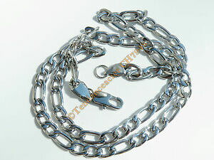 yzWG[EANZT[ `FCRA[AWeEGAVGCmLVu}CbtBKchaine collier argente 56 cm pur acier inoxydable maille figaro 13 largeur 6 mm