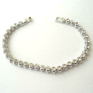 yzWG[EANZT[ ejXuXbgVo[J[zCgWRbracciale tennis donna colore argento con zirconi bianchi 17 cm 128 a