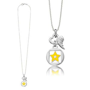 �y���������z�W���G���[�E�A�N�Z�T���[ �V���{���w���c�F���Q���l�b�N���Xherzengel bambini collana con stella come simbolo per lucido 37 2cm