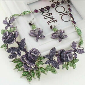 yzWG[EANZT[ NX^lbNXCOZbgXC[gog[EB\uhX^C??dichiarazione cristallo collana e orecchini set suite butler wilson stile nuovo d