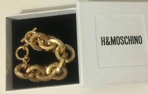 yzWG[EANZT[ XL[mXL[muXbguXbgS[hbLmoschino hamp;m h amp; moschino bracciale bracelet oro plated nuovo in box